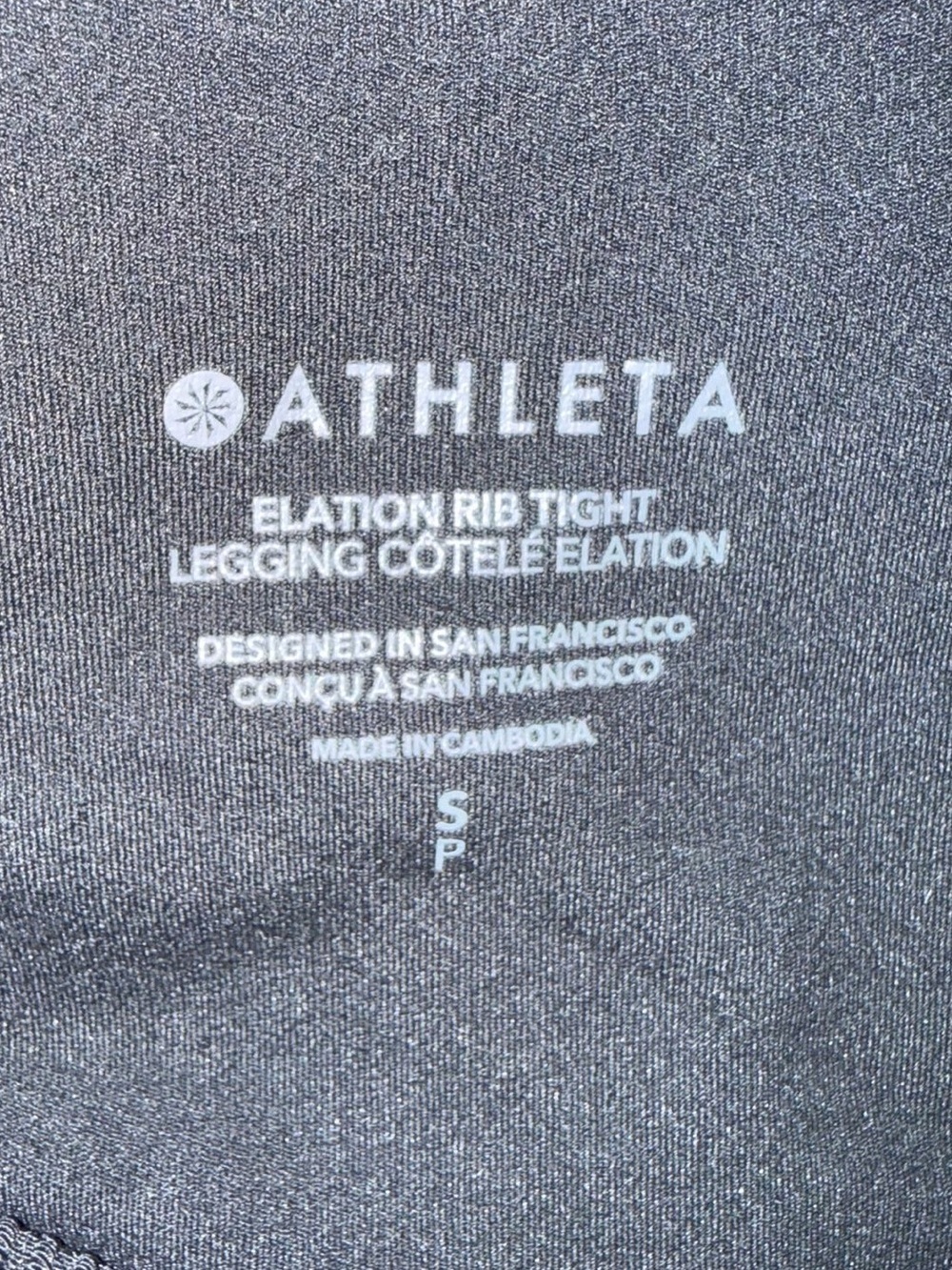 Athleta Elation Rib Tight Leggings Ribbed High Rise Black Size Small - Picture 6 of 9